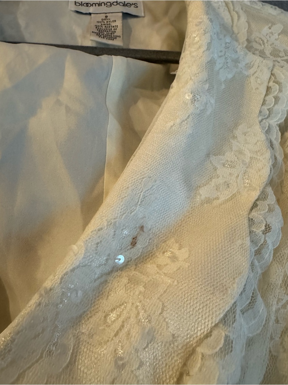 Ivory Lace Sequin Blazer Jacket - Picture 6 of 6